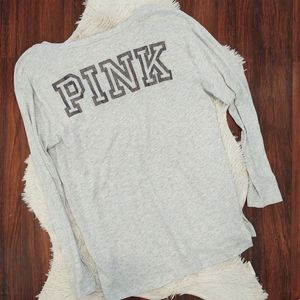 PINK Victoria's Secret Gem and Glitter Long Sleeve T-shirt